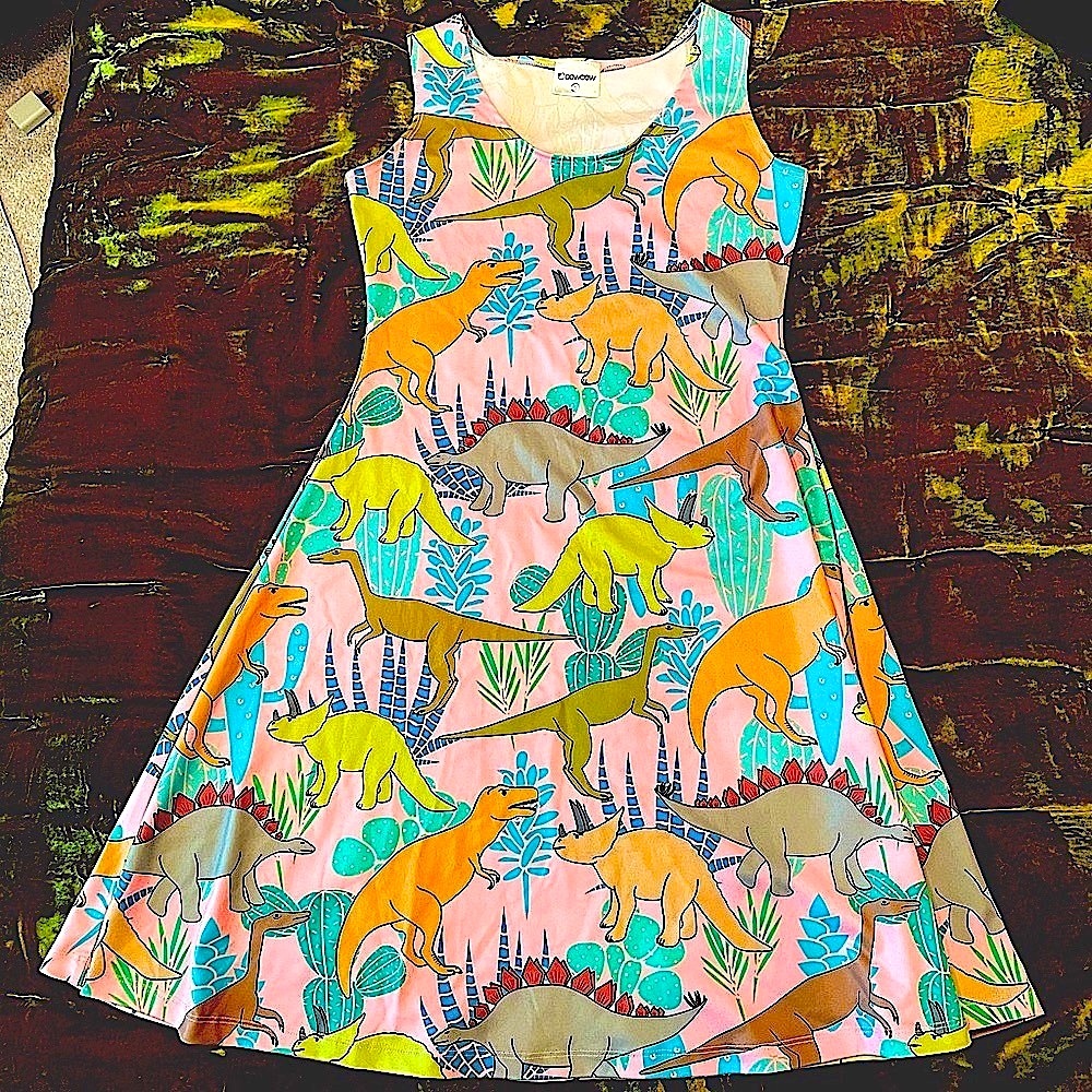 Vintage Dino skater dress